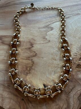 Talbots Gold-Tone Double Strand Link Necklace